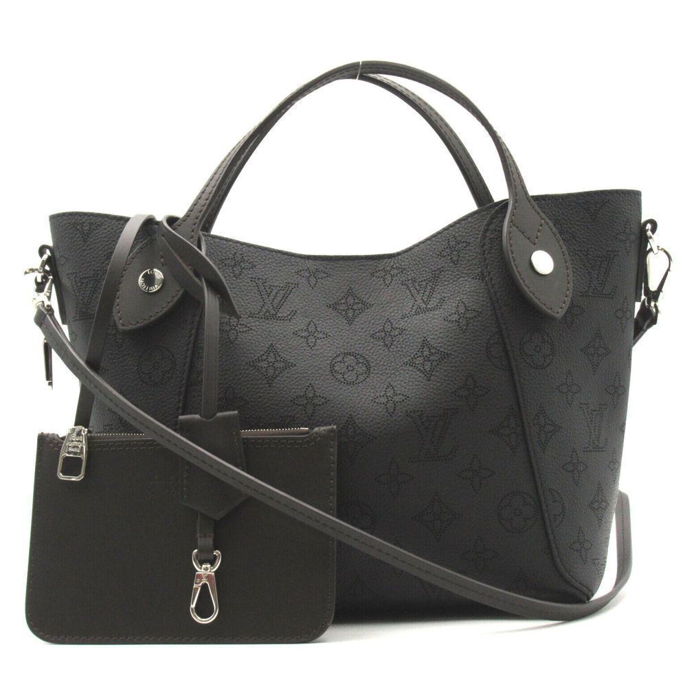 Louis Vuitton Hina PM Shoulder Handbag Mahina Leather Black